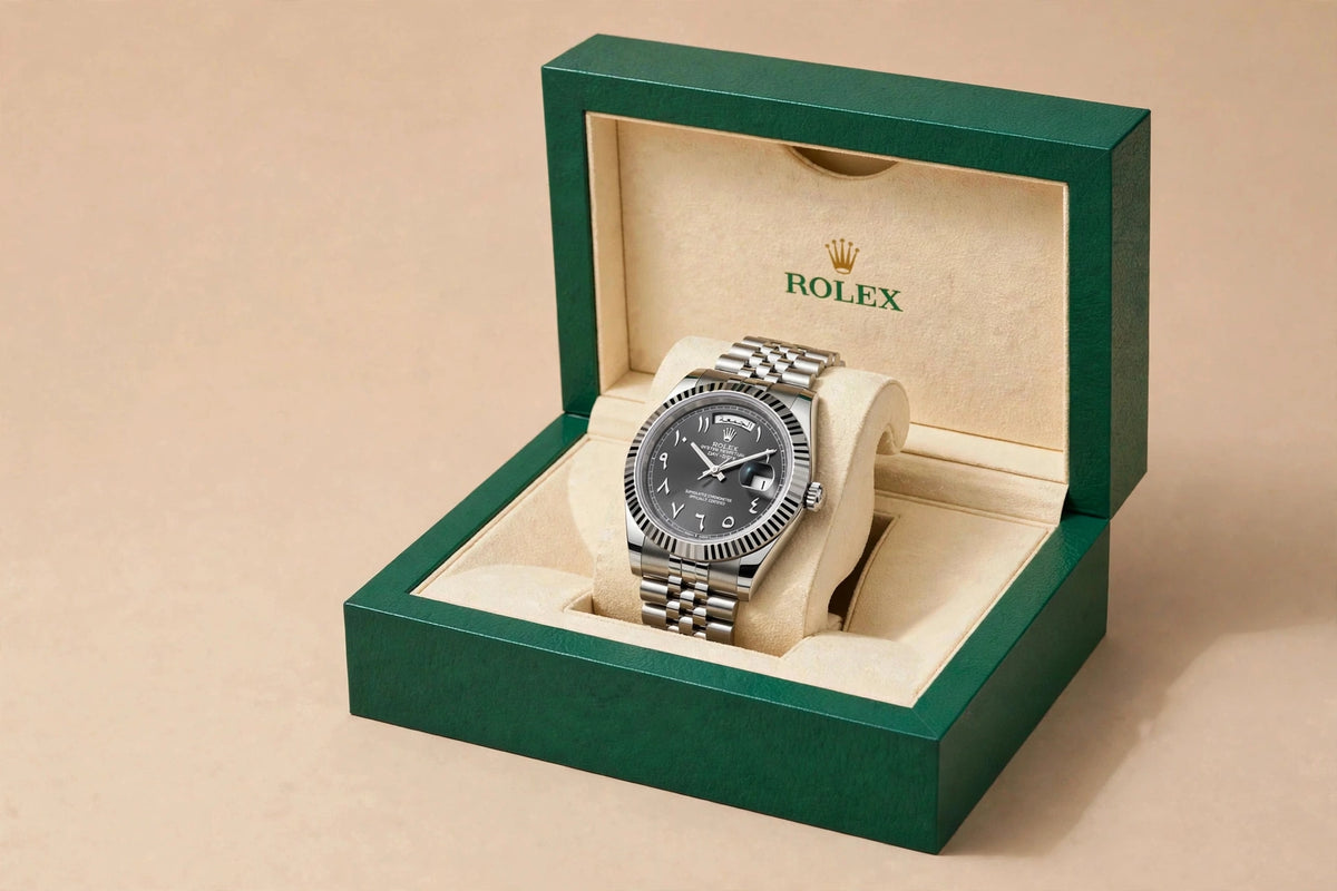 Rolex Day-Date Cadran Arabe — Noir (avec boîte)