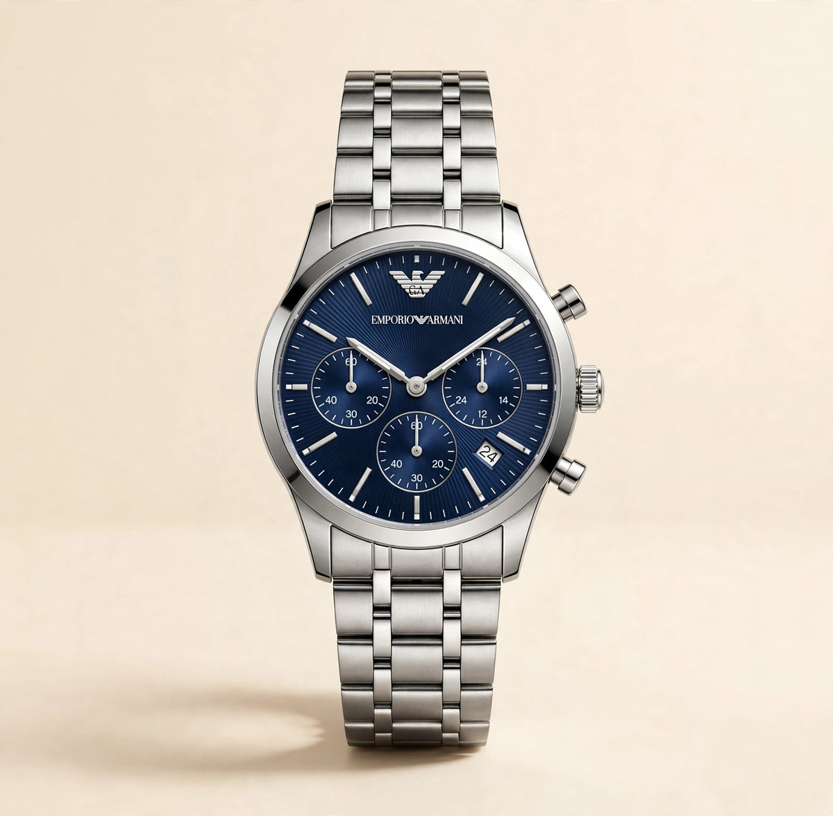 Emporio Armani Chronographe — Bleu (sans boîte)