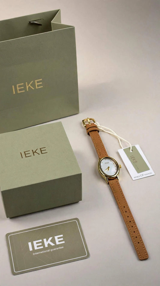 Montre Femme Ovale Bracelet Cuir