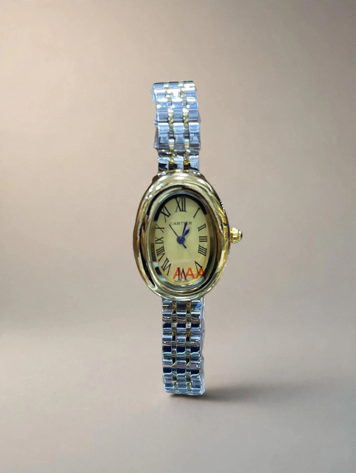 Montre Femme Ovale Bicolore