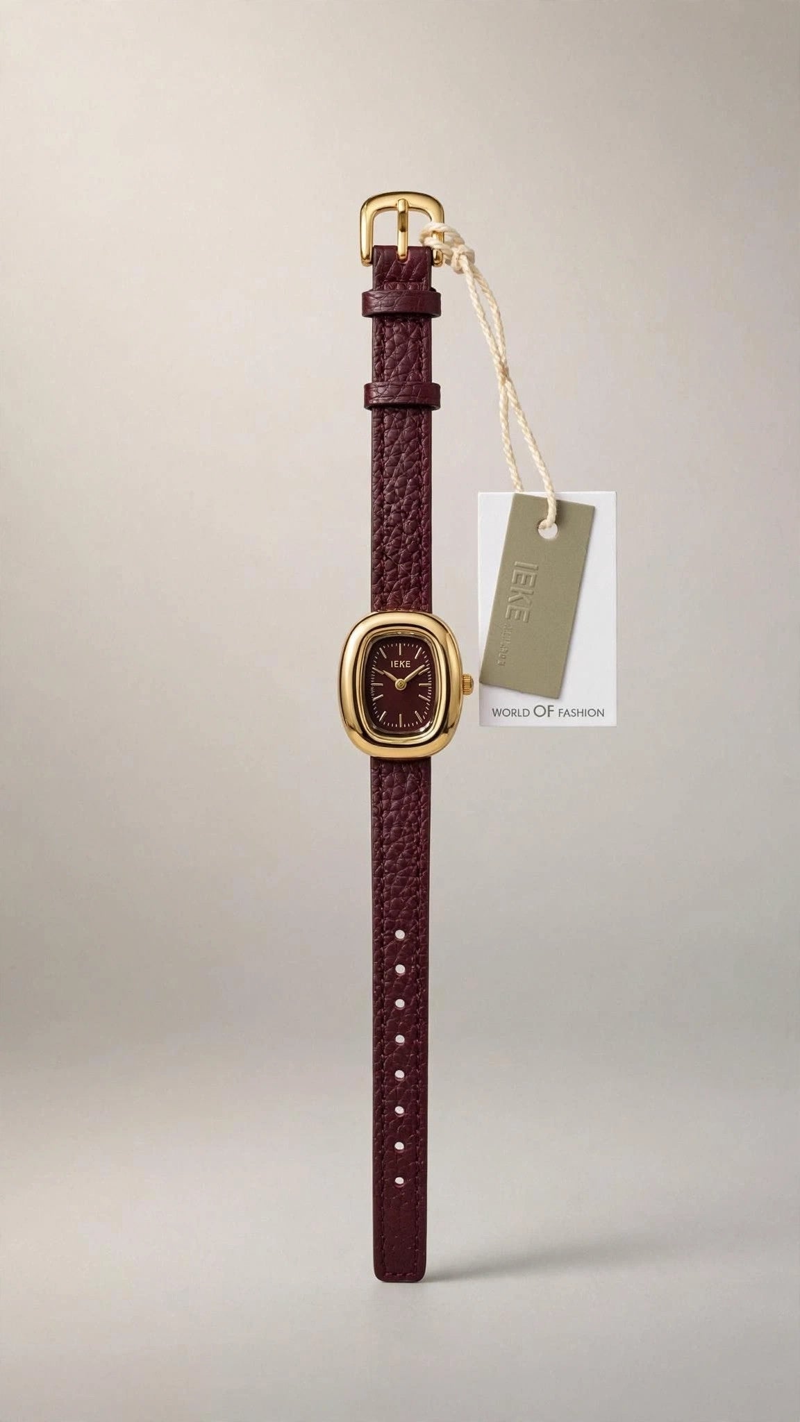 Montre Femme Ovale Bracelet Cuir