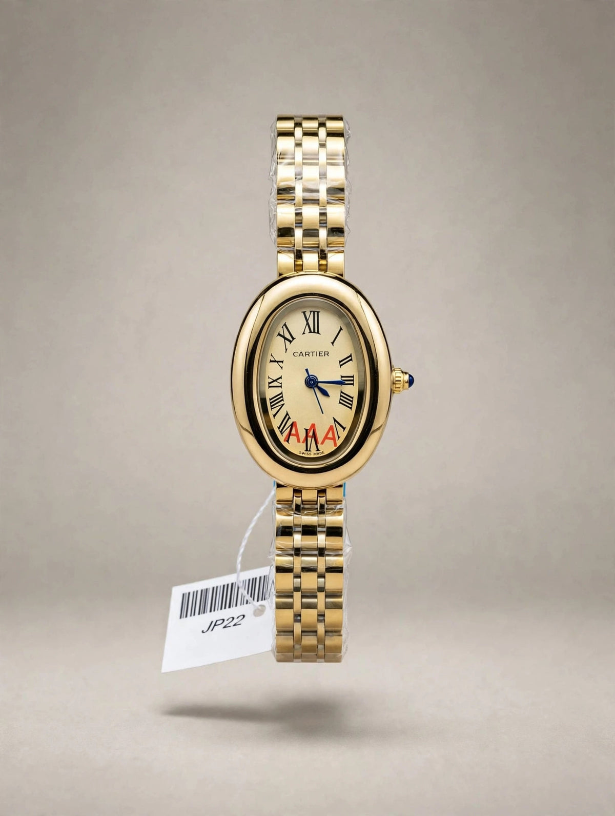 Montre Femme Ovale Dorée Cristaux