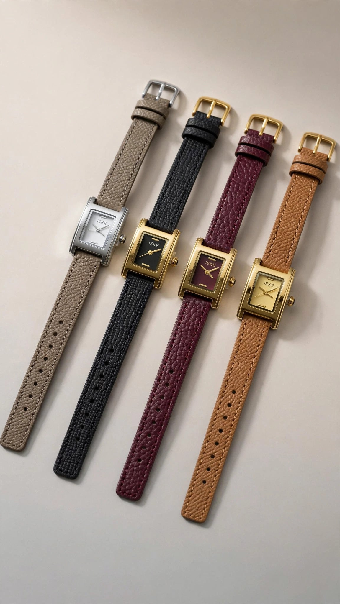 Montre Femme Carrée Bracelet Cuir
