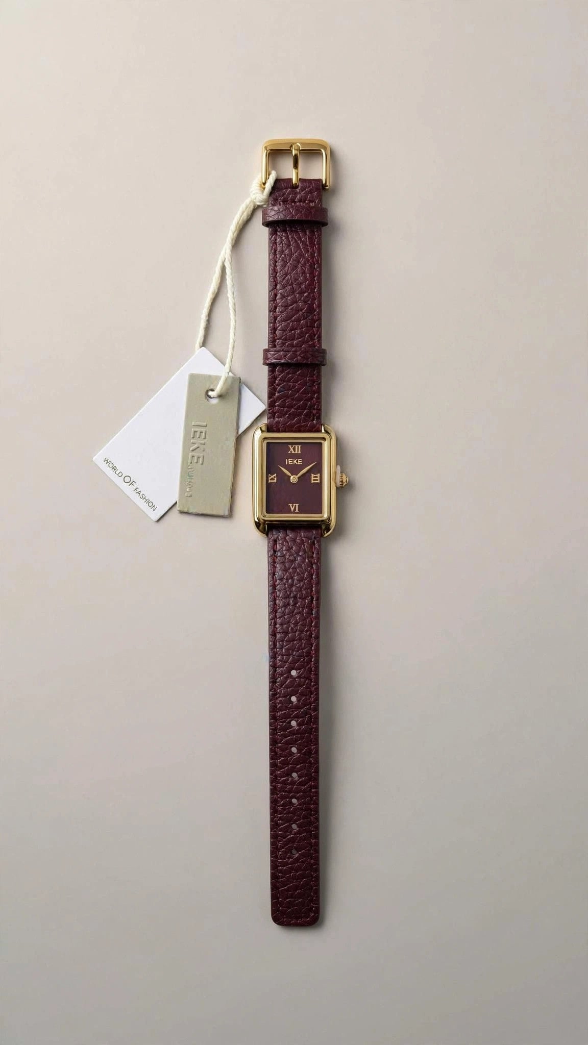 Montre Femme Carrée Bracelet Cuir