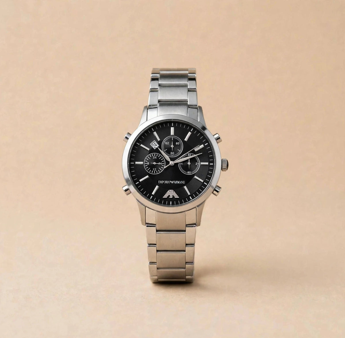 Emporio Armani Chronographe — Noir (sans boîte)