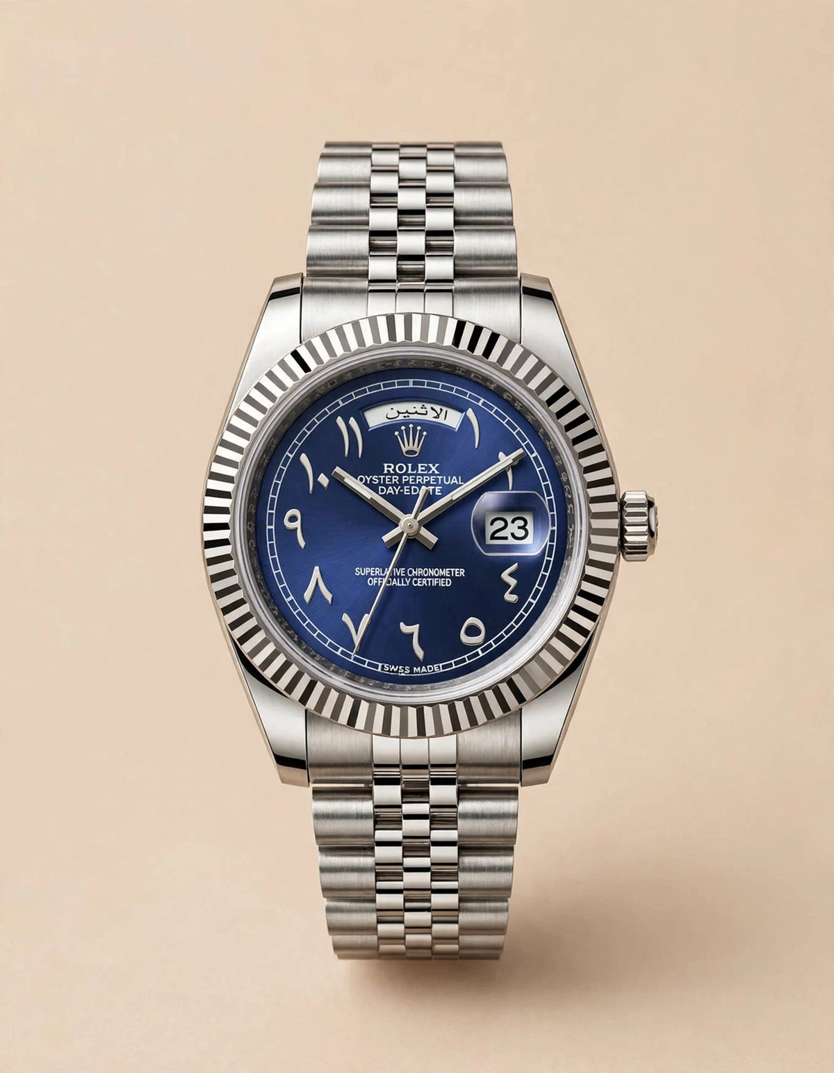 Rolex Day-Date Cadran Arabe - Bleu