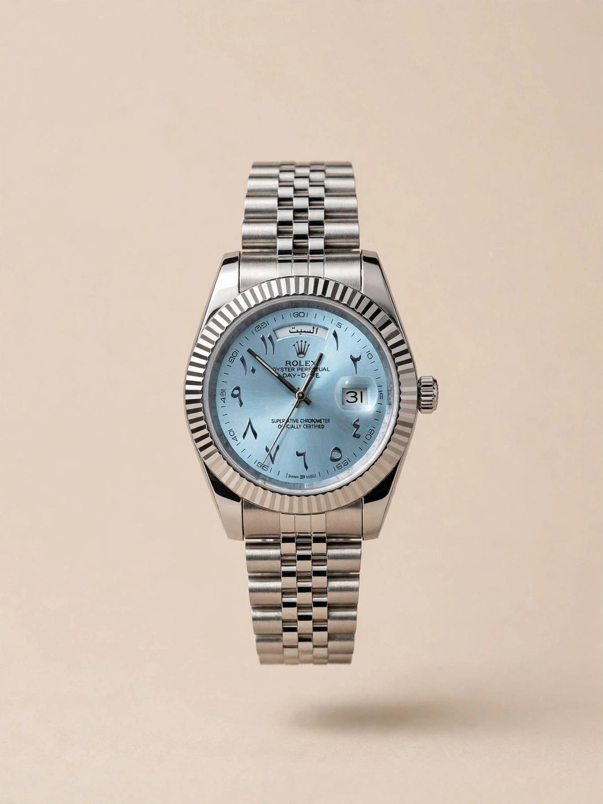 Rolex Day-Date Cadran Arabe - Bleu Clair