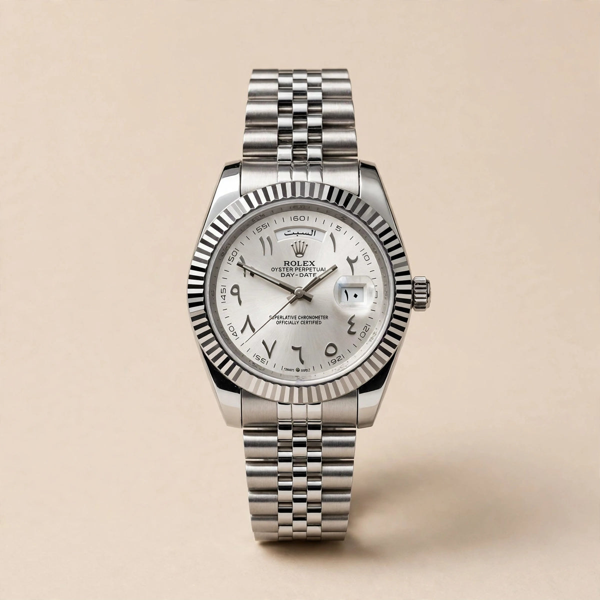 Rolex Day-Date Cadran Arabe - Argent