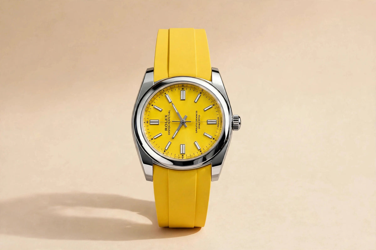 Rolex Oyster Perpetual Caoutchouc — Jaune (sans boîte)