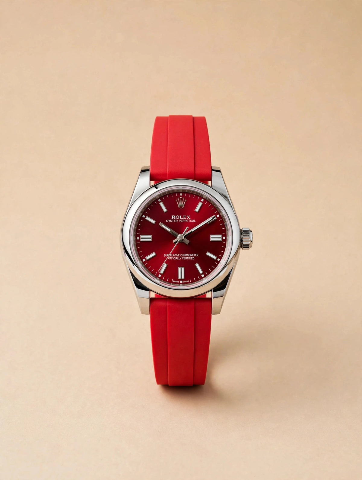 Rolex Oyster Perpetual Caoutchouc — Rouge (sans boîte)