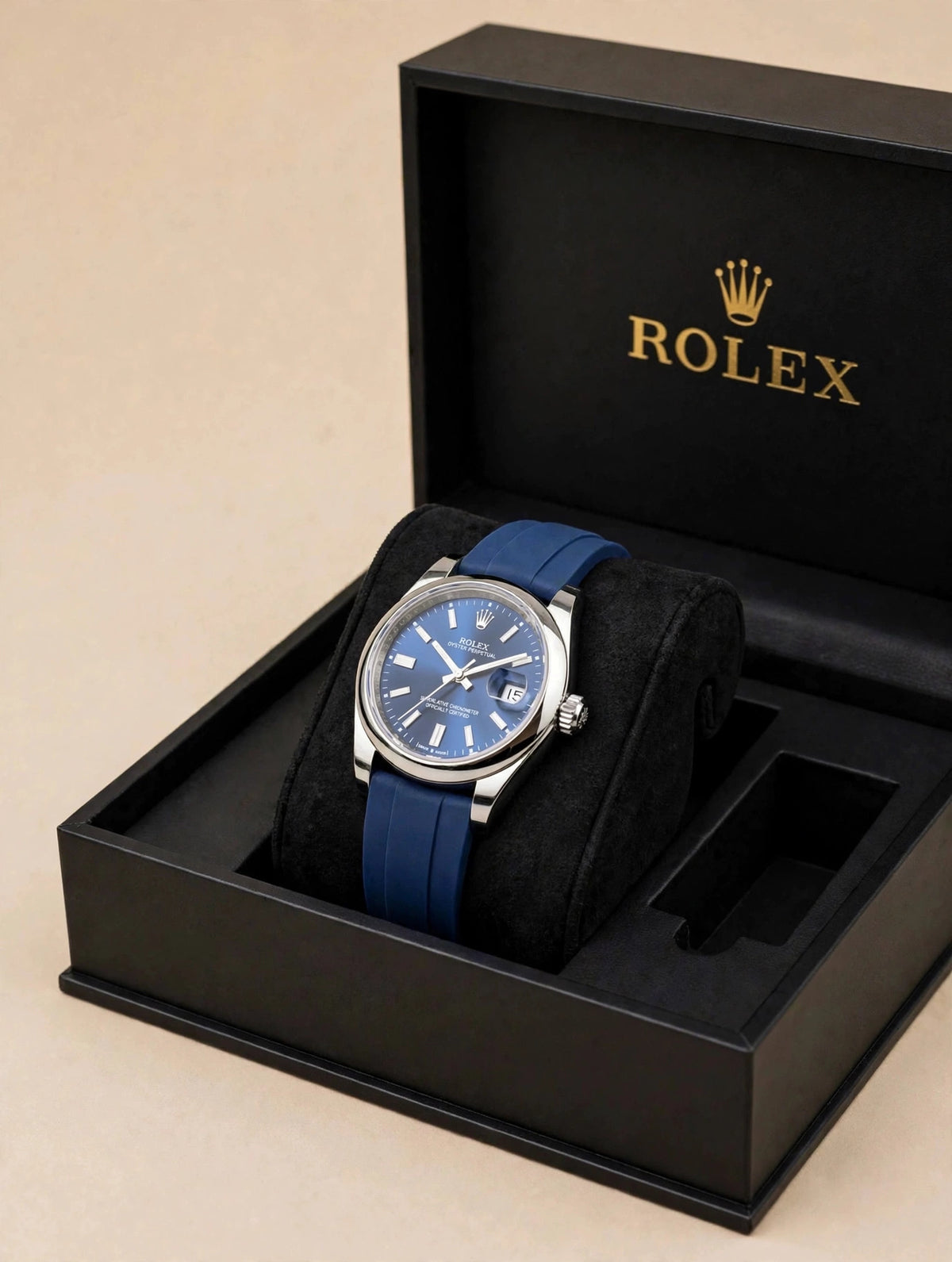 Rolex Oyster Perpetual Caoutchouc - Bleu