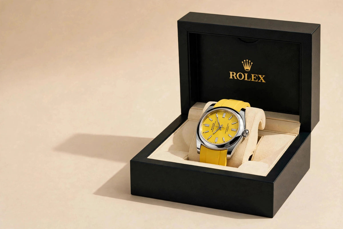 Rolex Oyster Perpetual Caoutchouc - Jaune