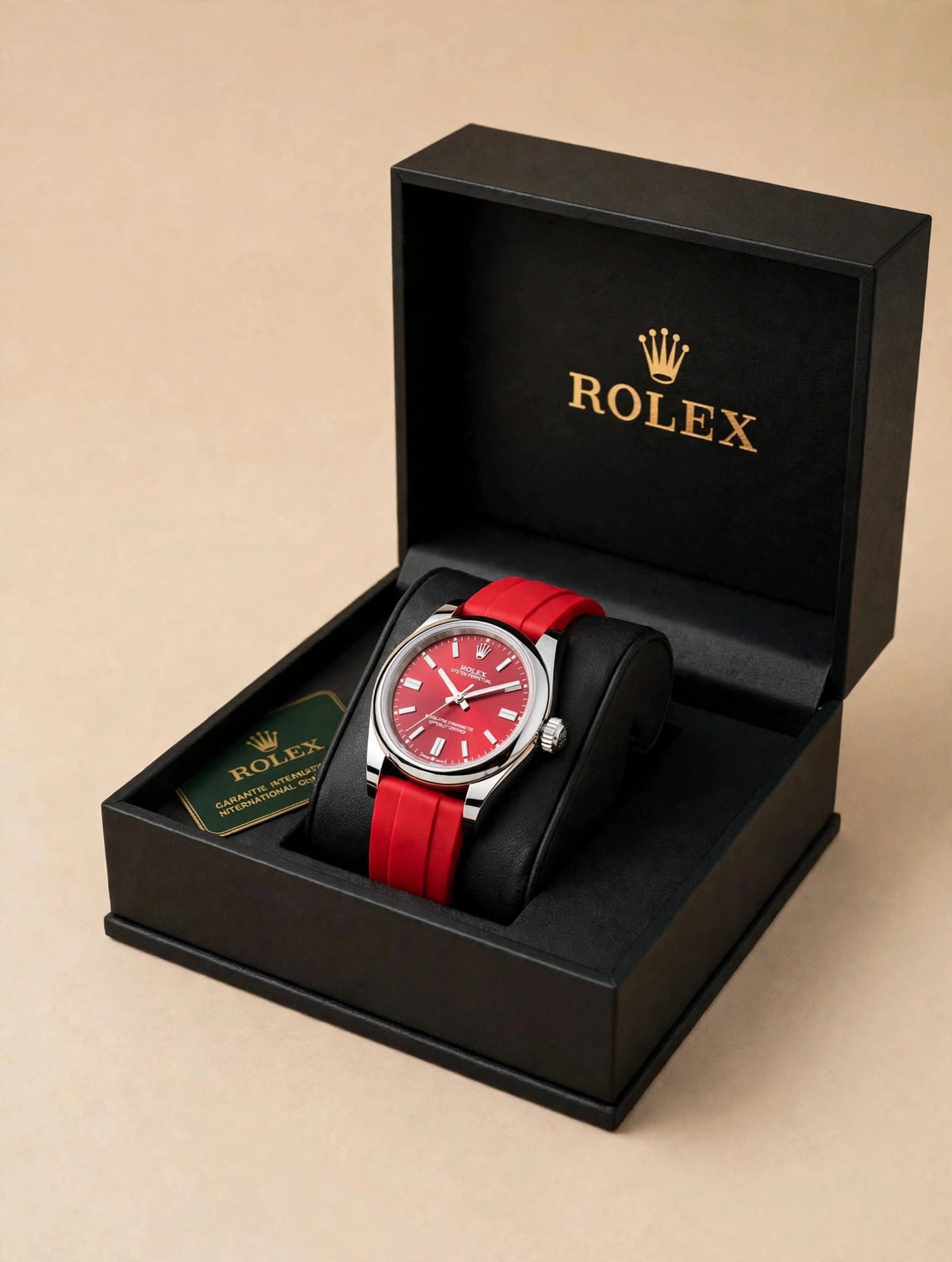 Rolex Oyster Perpetual Caoutchouc - Rouge