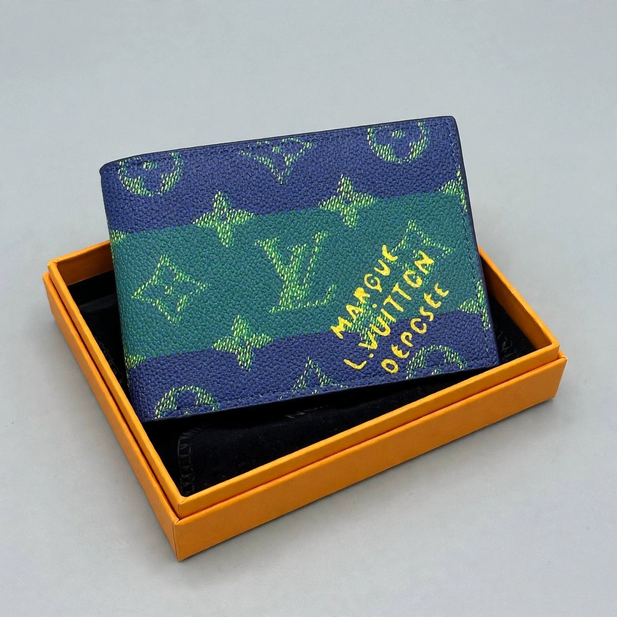 Portefeuille Louis Vuitton Homme - Bleu Monogramme Rayé