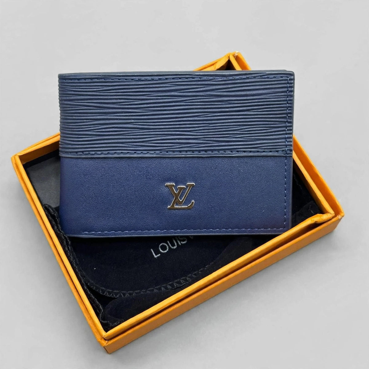 Portefeuille Louis Vuitton Homme - Bleu Marine Épi Logo